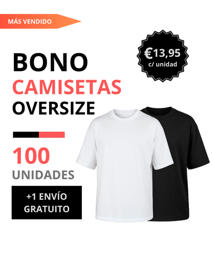 Bono camiseta oversize 100 unidades