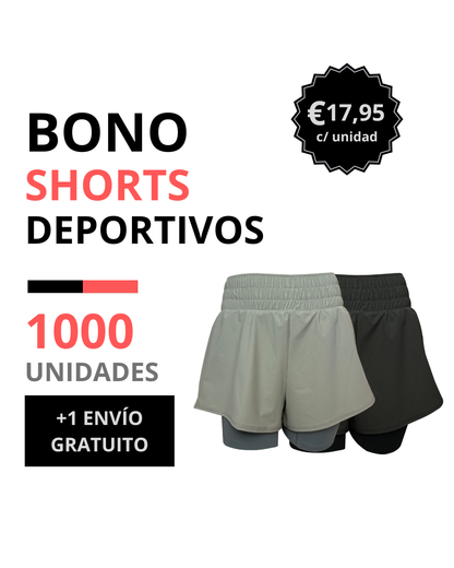 Bono short mujer 1000 unidades