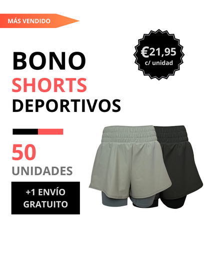 Bono short mujer 50 unidades
