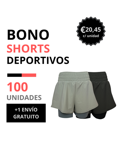 Bono short mujer 100 unidades