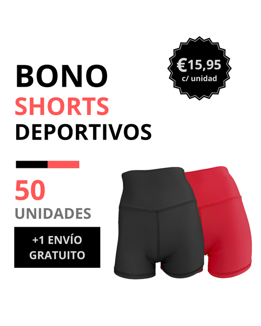Bono legging short mujer 50 unidades