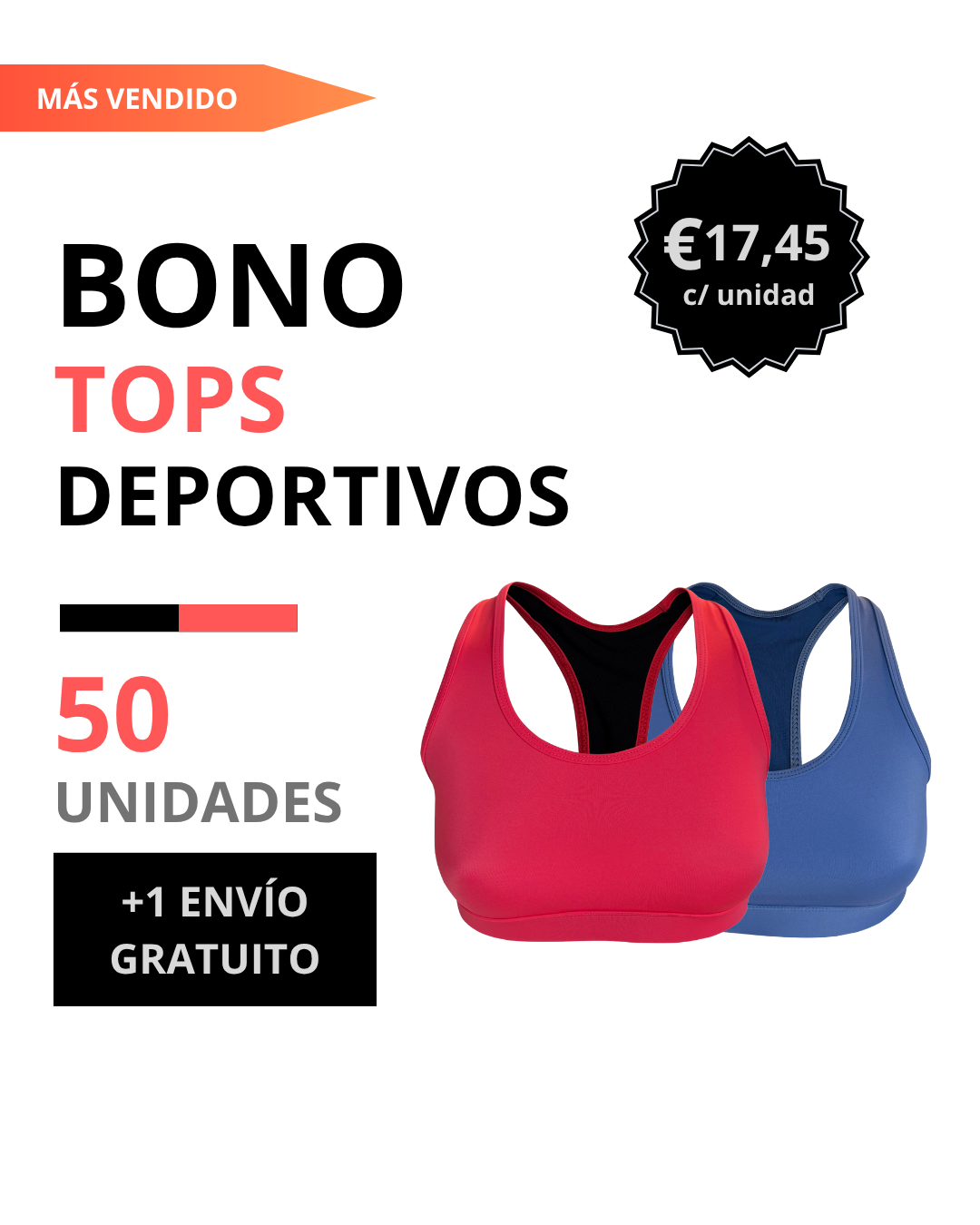 Bono top mujer 50 unidades