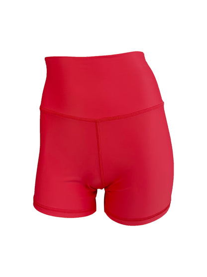 Legging short rojo salmón