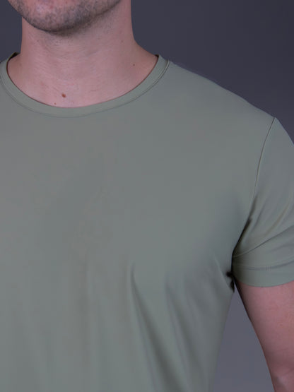 Camiseta hombre técnica verde