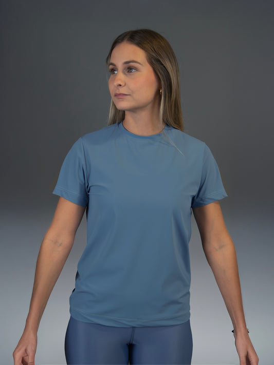 Camiseta mujer técnica azul celeste