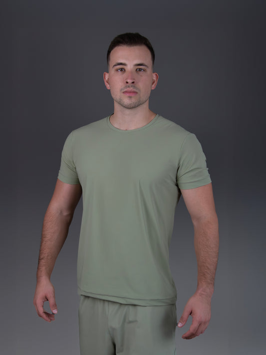 Camiseta hombre técnica verde
