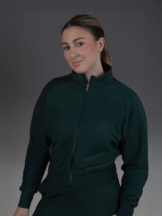 Chaqueta mujer técnica verde botella