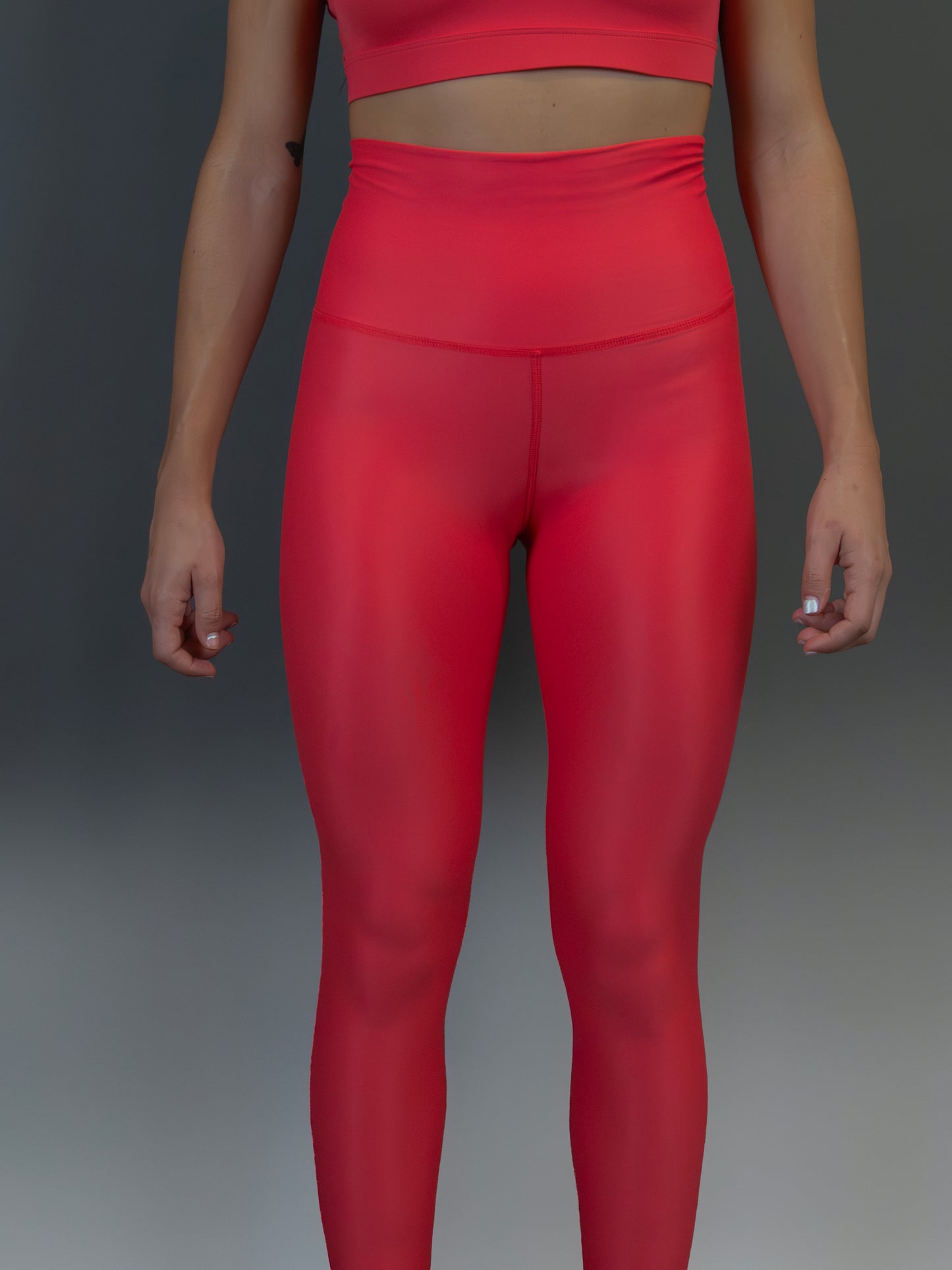 Legging mujer rojo salmon