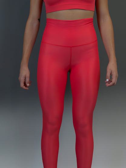 Legging mujer rojo salmon