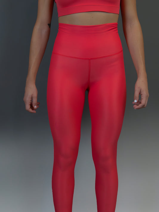 Legging mujer rojo salmon