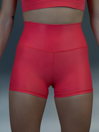 Legging short rojo salmón