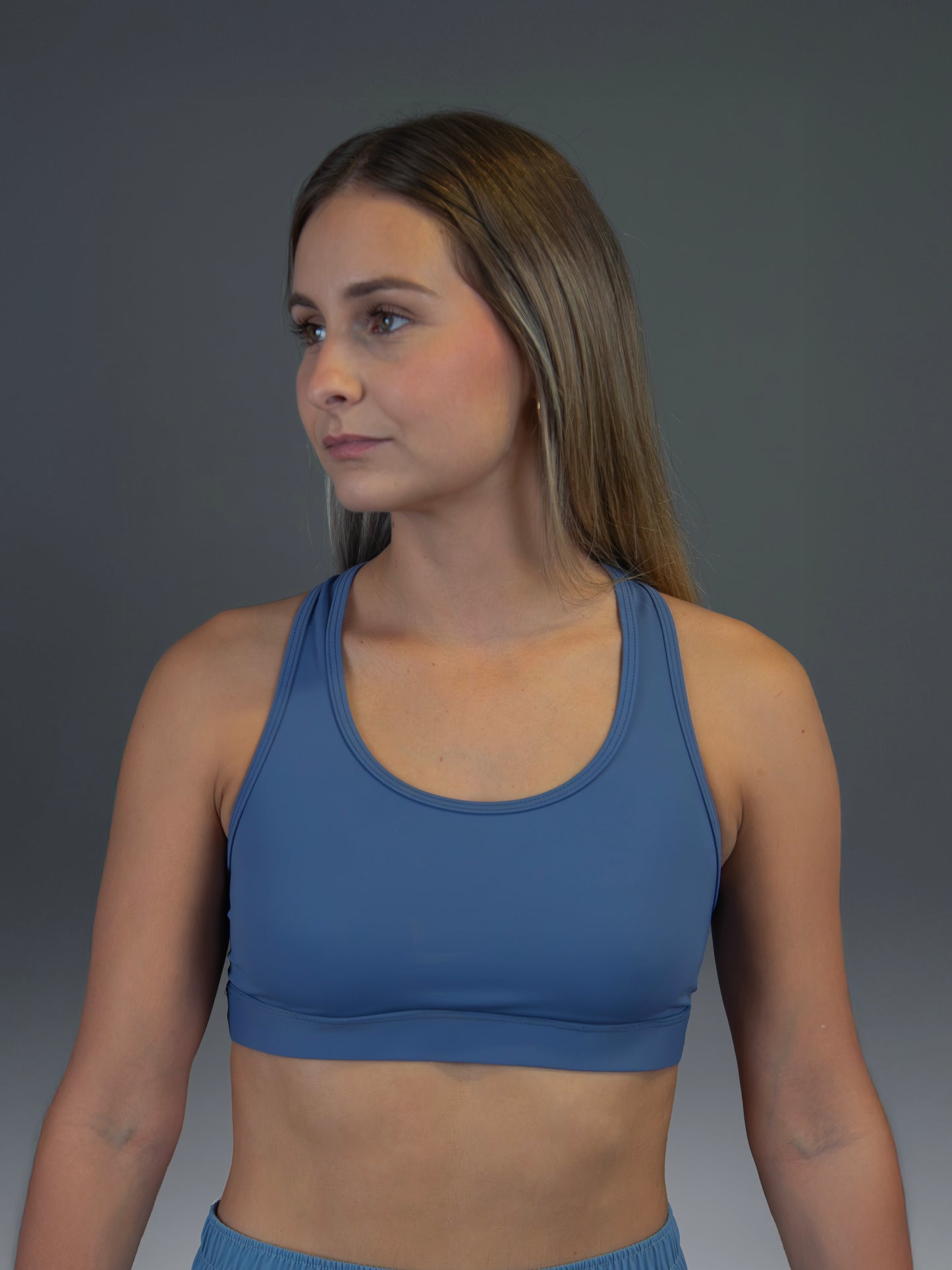 Top deportivo azul celeste